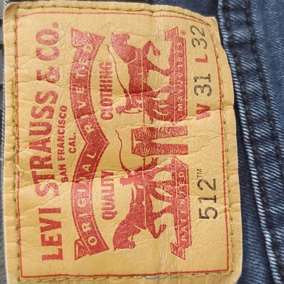 LEVI'S 512 Men's Slim Tapered Fit Dark Wash Jeans 31x32 - Picture 4 of 4